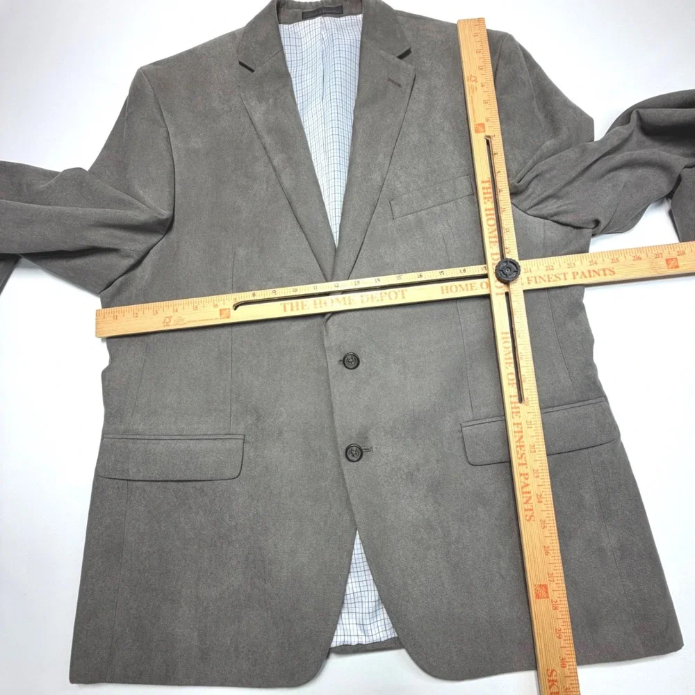 Lauren Ralph Lauren Blazer 46R Gray Sport Coat Classic 2 Button